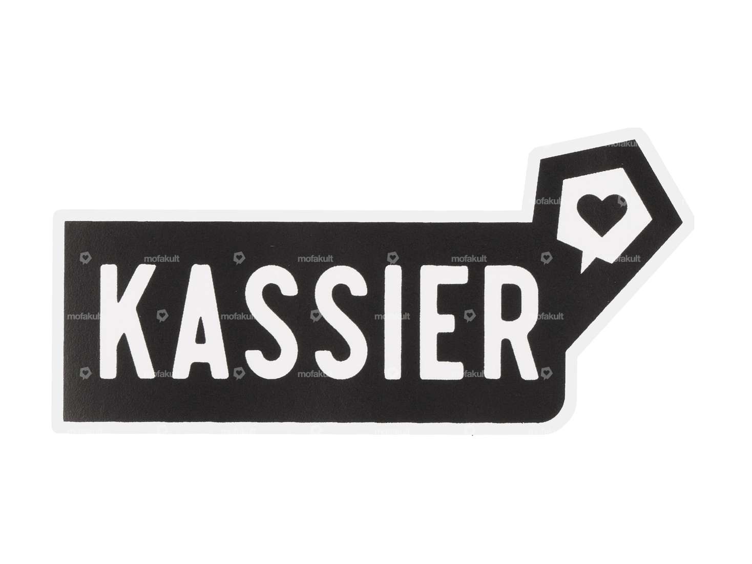 mk-Merch Aufkleber «KASSIER» 25 x 100 mm Carousel Image 1