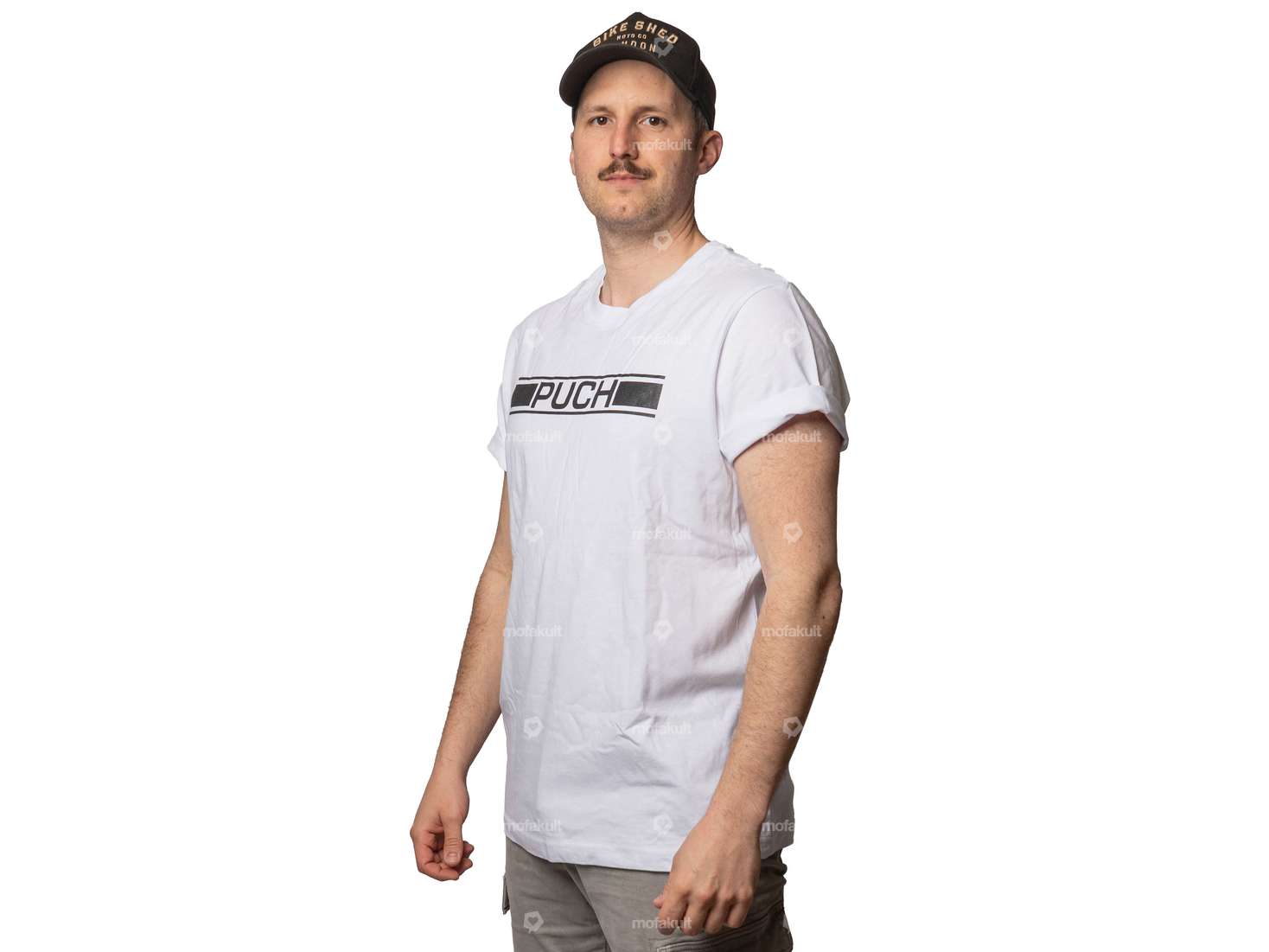 T-shirt mk-Merch "PUCH" blanc Carousel Image 2