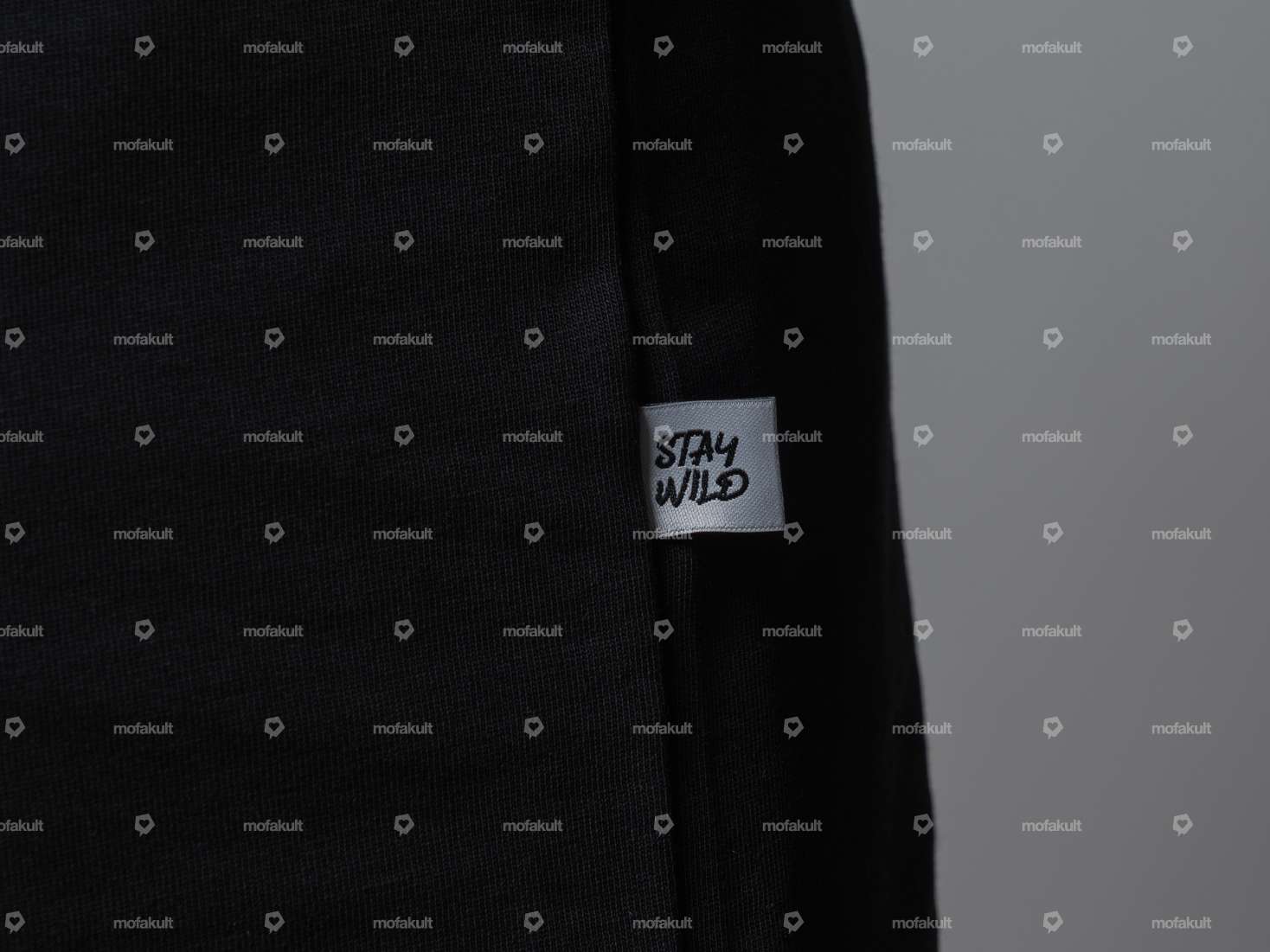 KULTWEAR T-shirt "Crew" noir / blanc Carousel Image 6