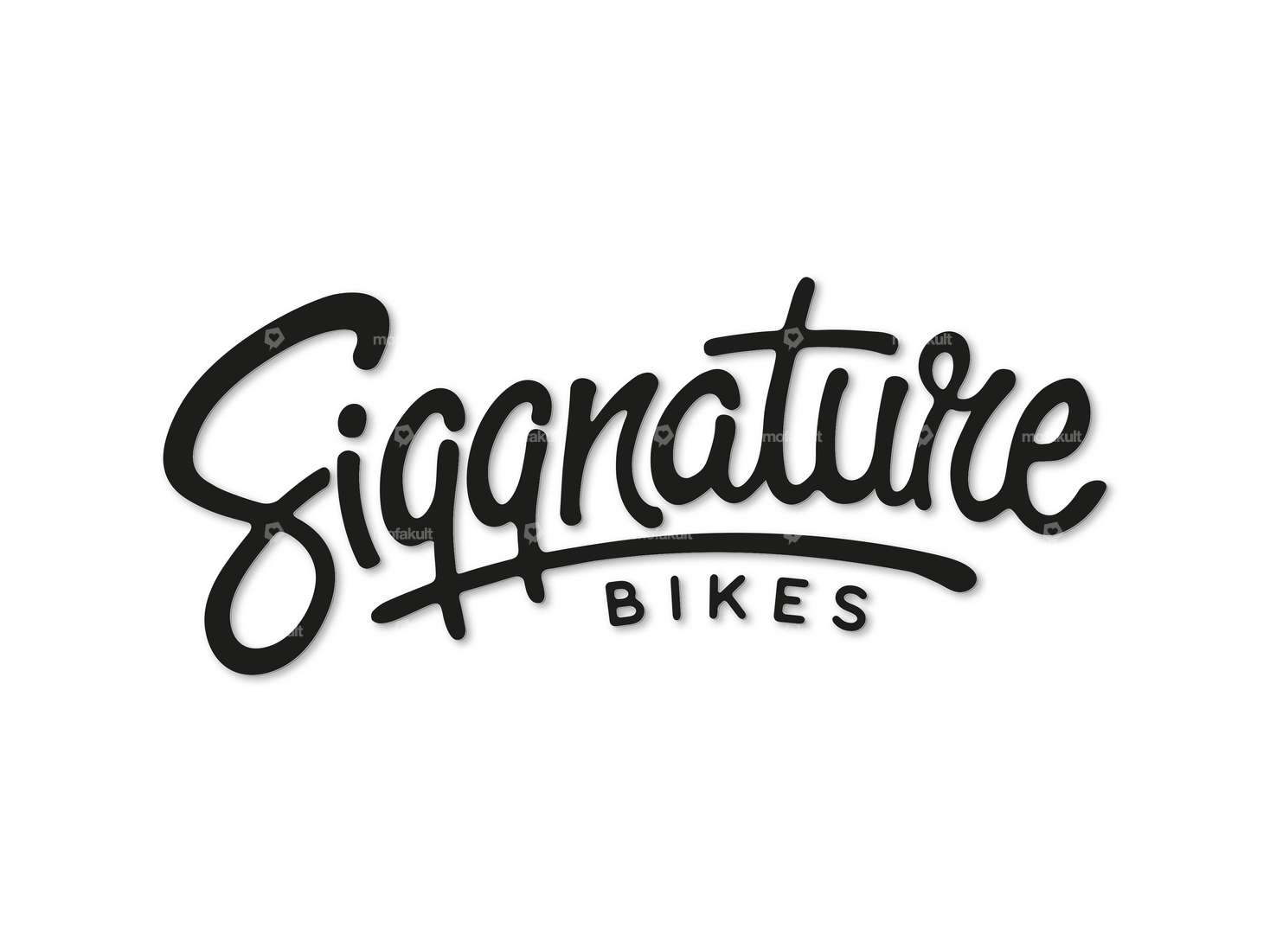Siggnature sticker "Siggnature Bikes" foil plot 120 x 50 mm black Carousel Image 1