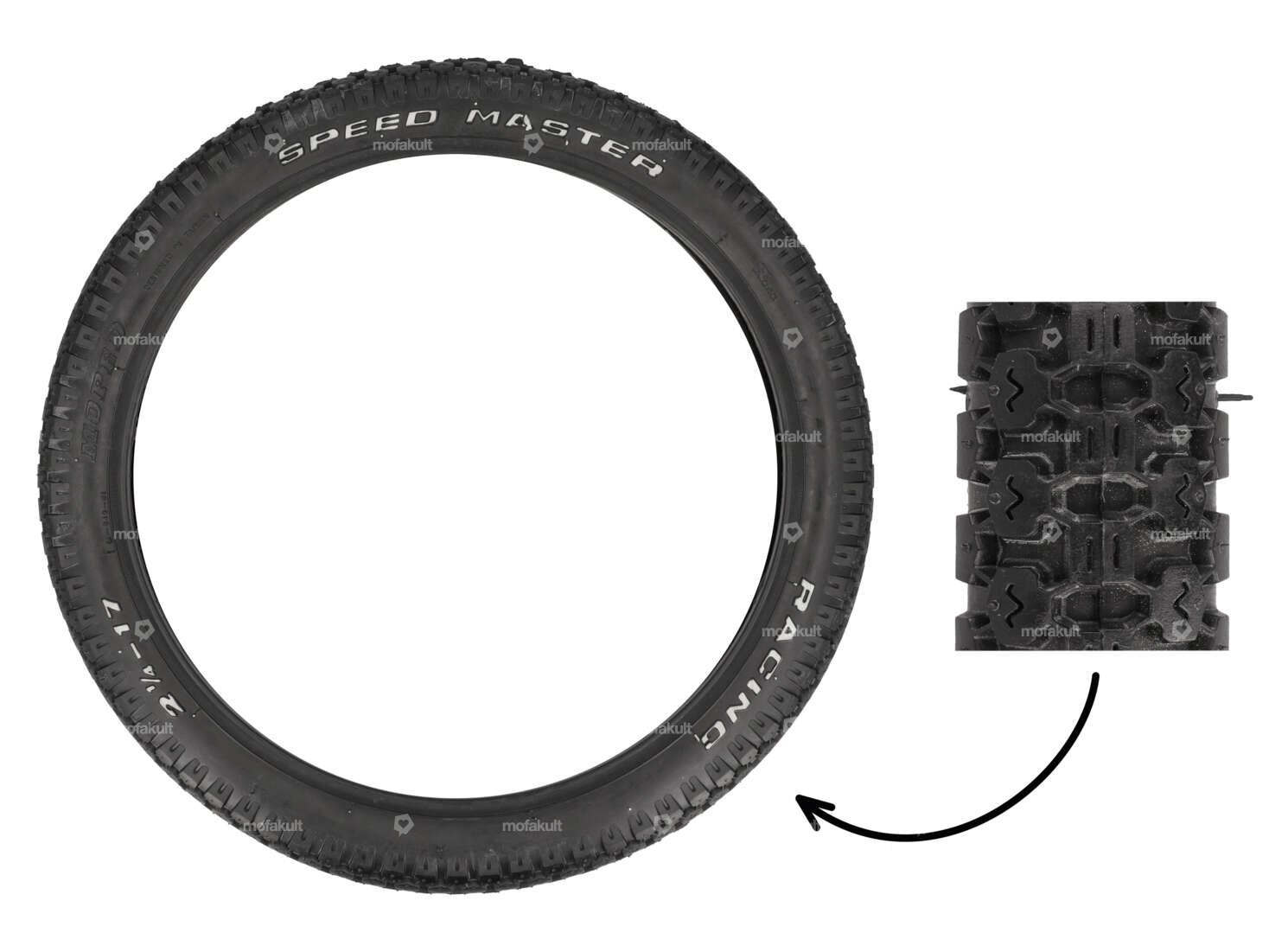 Speed Master 2.25 x 17" Reifen «Racing» M-849 4.P.R. Allround Carousel Image 1