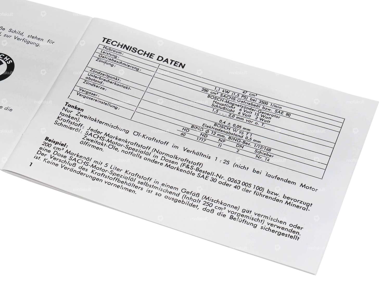 Betriebsanleitung | Sachs 50/2 (Zweigang) Carousel Image 2