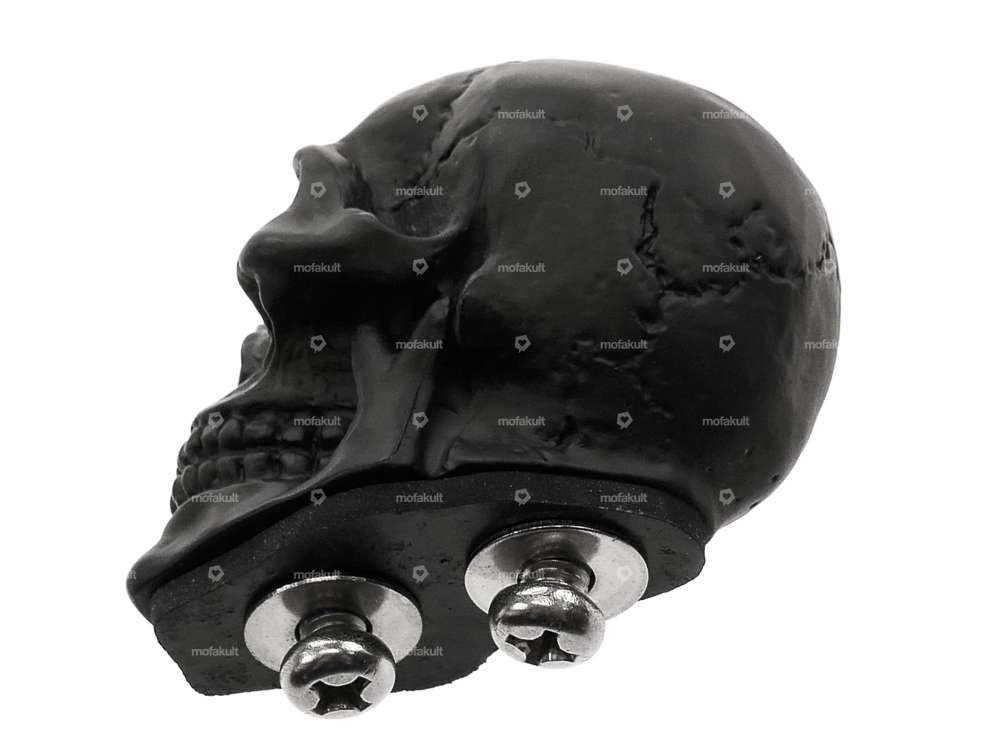 Solid black skull ornamental figure Carousel Image 4