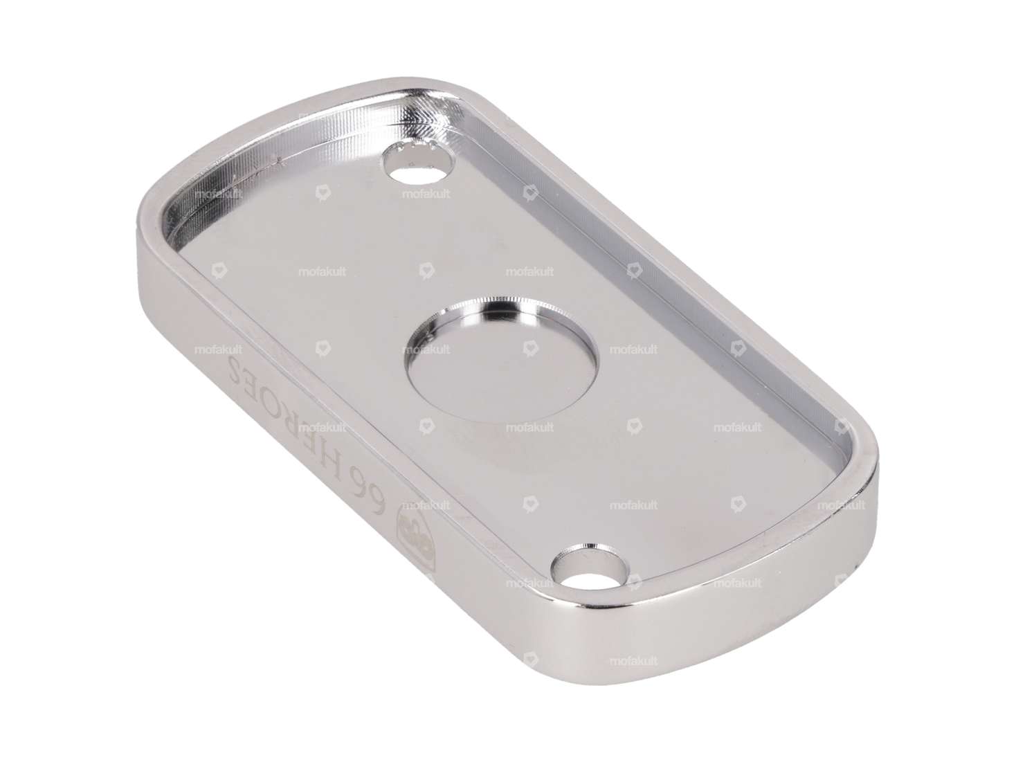 66HEROES Disc brake reservoir cover aluminum chrome Carousel Image 2