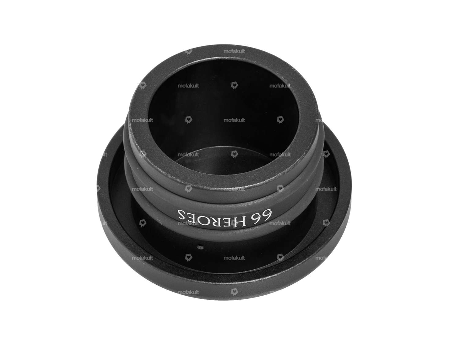 66HEROES Bouchon de réservoir alu "Piaggio" rond noir | Piaggio SI Carousel Image 2