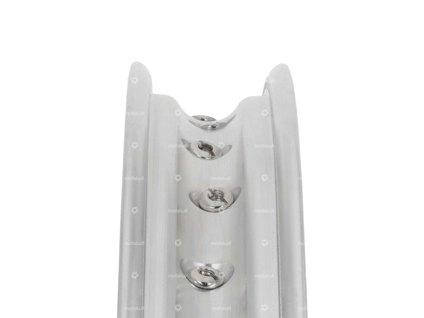 Spoked rim 17" rear aluminum CNC solid silver Carousel Image 3