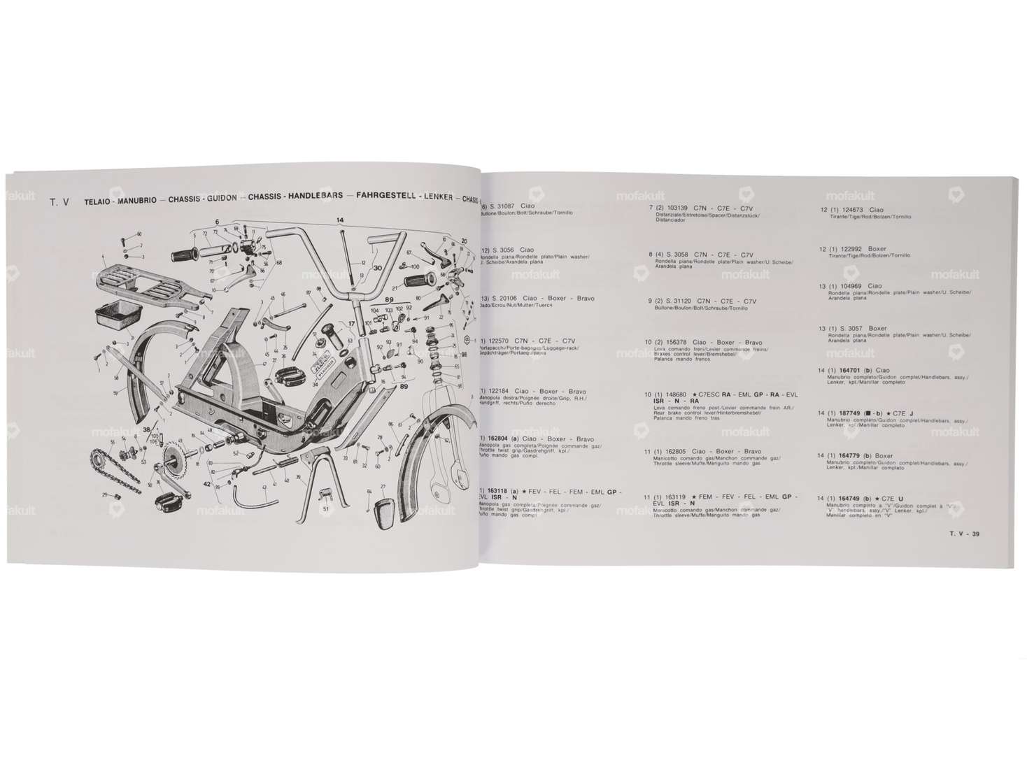 Catalogue de pièces détachées 1980 | Piaggio Ciao, Boxer, Bravo Carousel Image 3