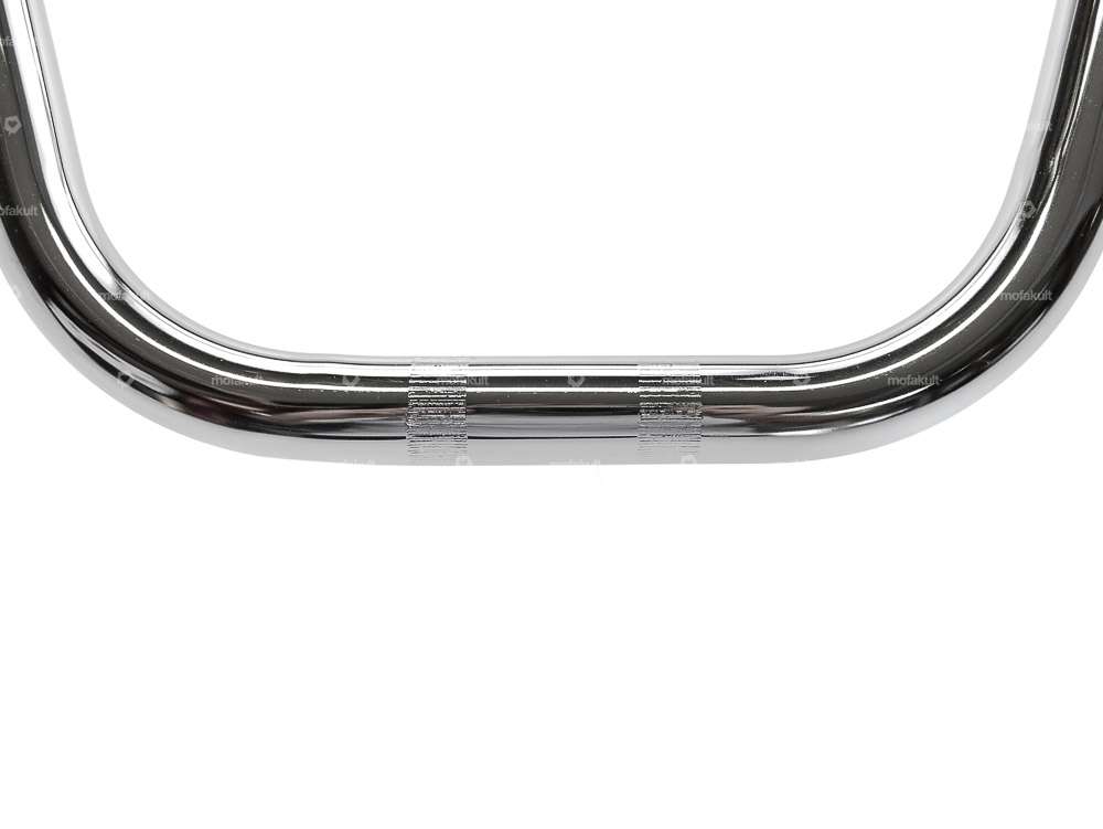 Guidon Plaque de fourche 35 cm courbée avec entretoise Chrome Carousel Image 3