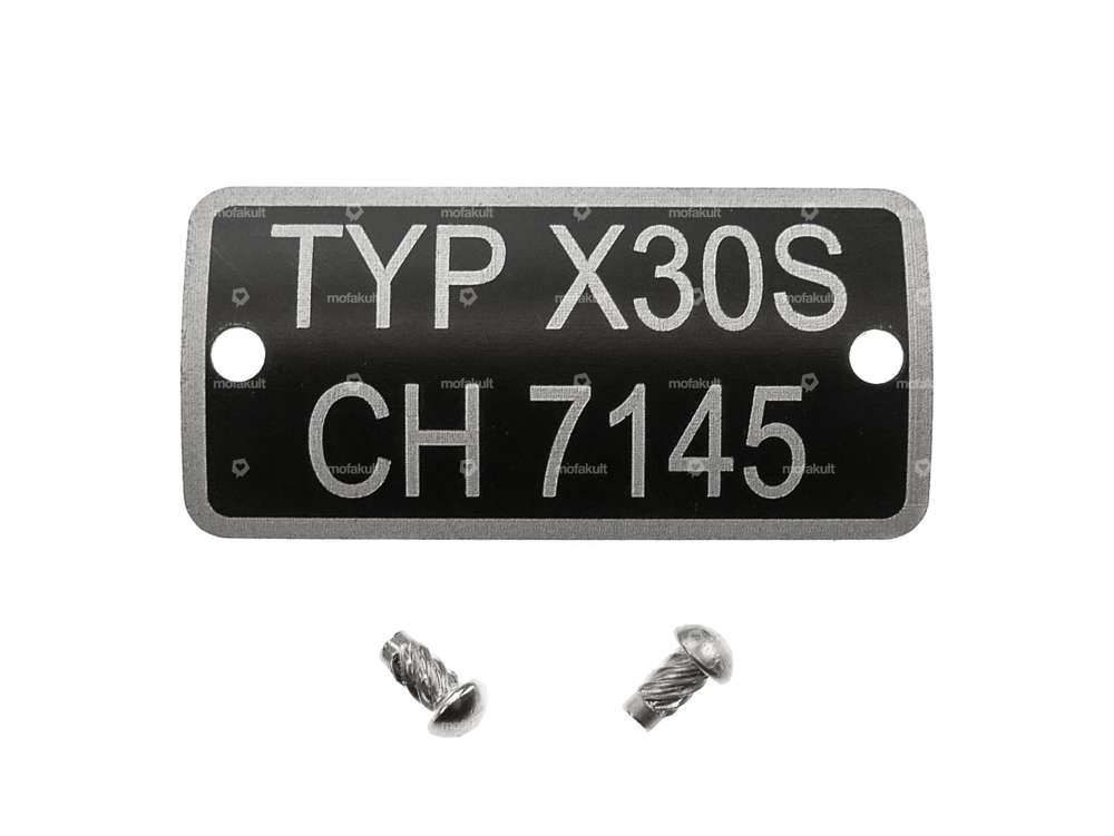 swiing® revival Typenschild TYP X30S CH 7145 | Puch Velux Carousel Image 1