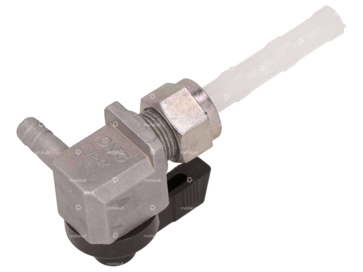 Robinet d'essence OMG vertical M12x1 (avec écrou) sortant à droite Carousel Image 3