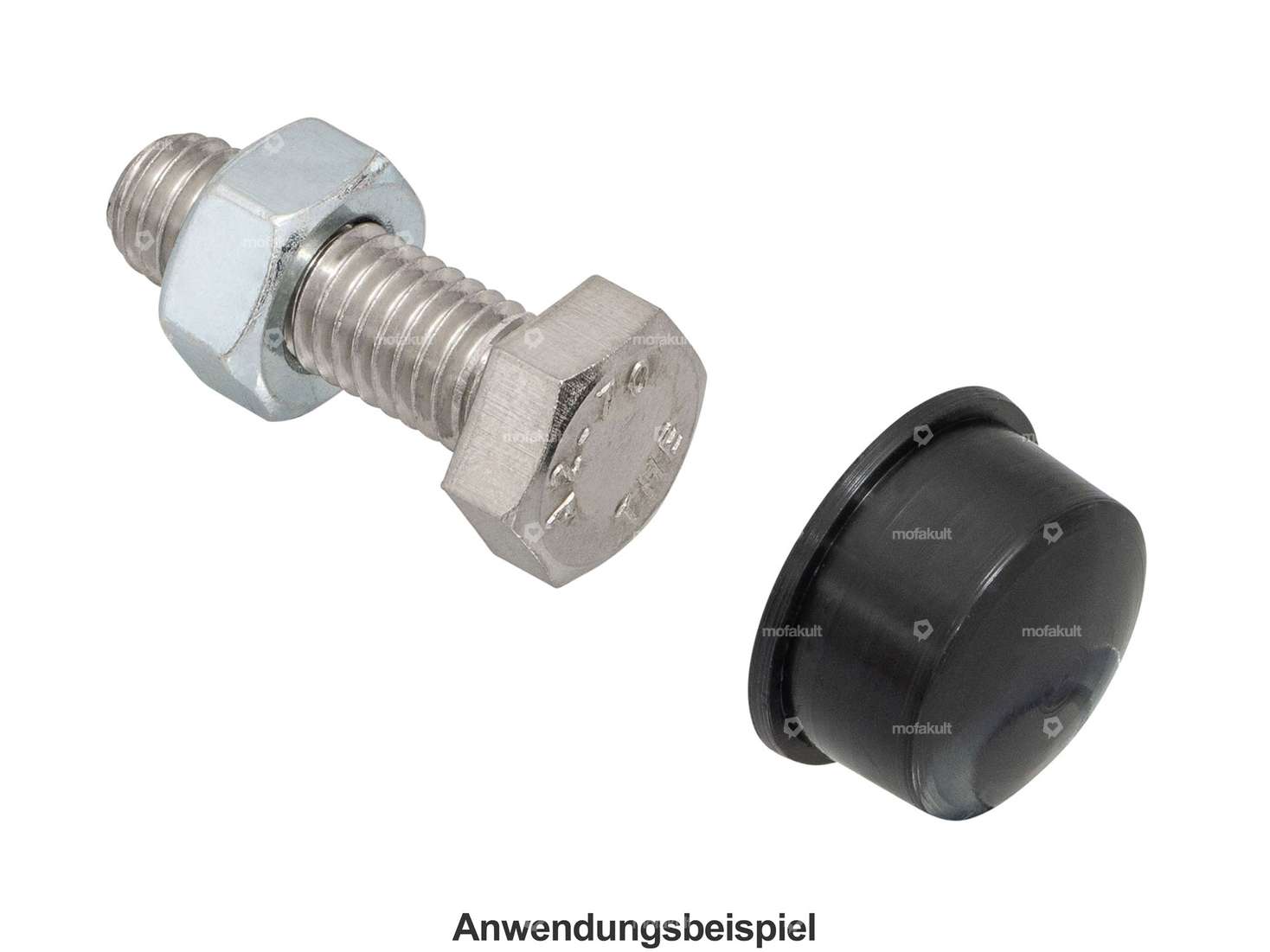 Cache tête hexagonale extérieure M6 noir Carousel Image 3