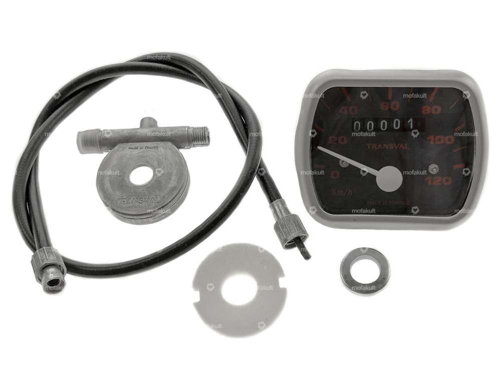 Transval speedometer set 16" | Peugeot 103 VOGUE, MVL Carousel Image 1