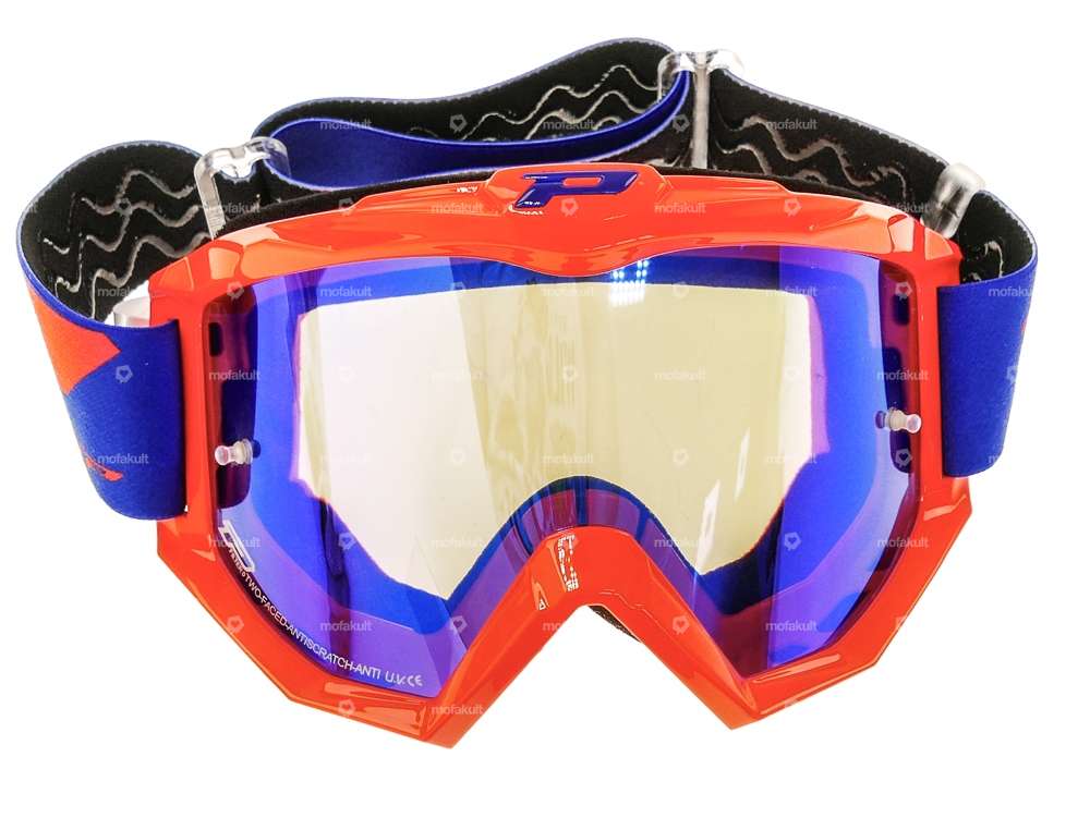 ProGrip goggles MX 3201 Raceline orange blue mirrored Carousel Image 2