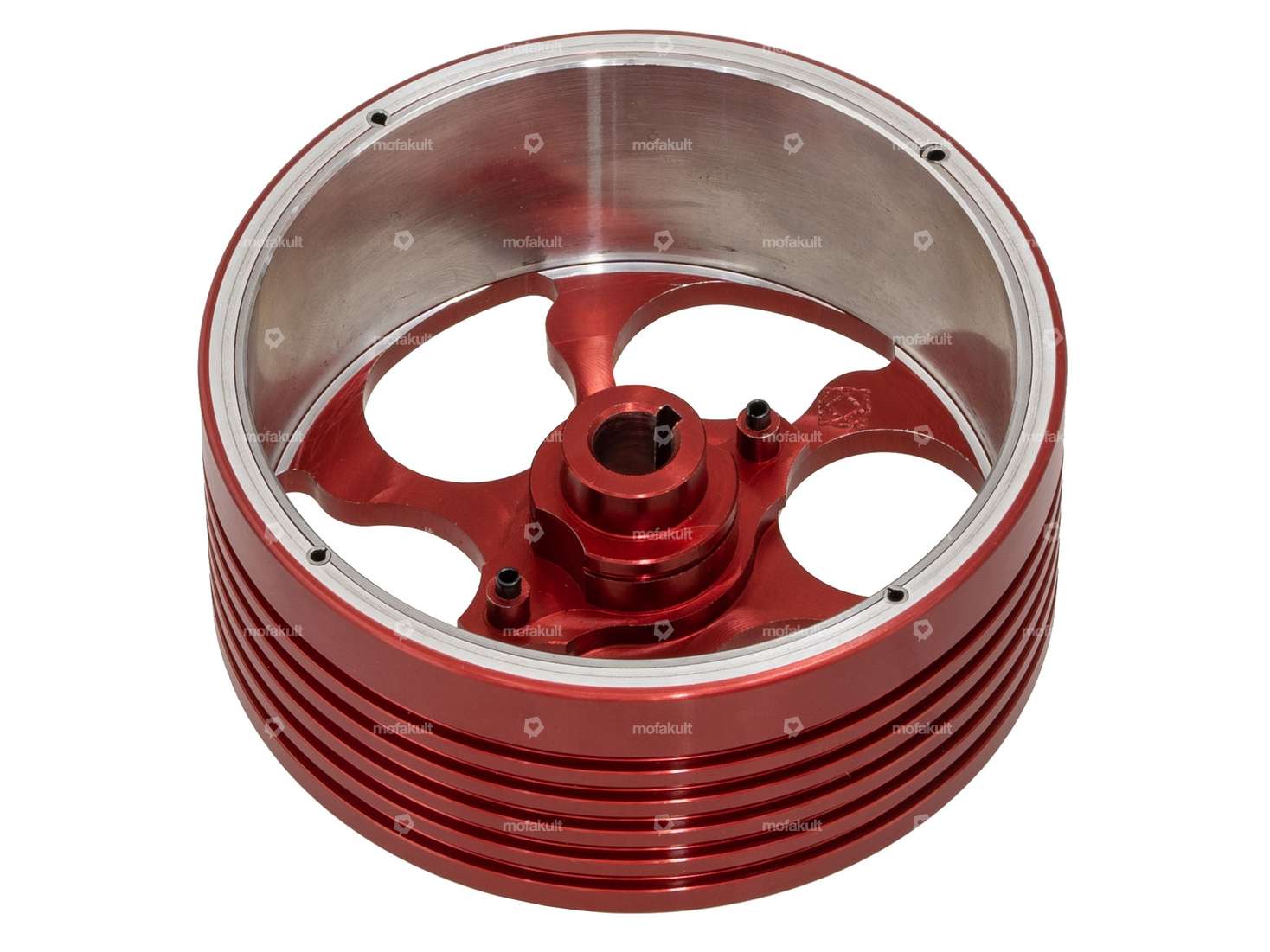 Cloche d'embrayage convertisseur Vario CNC alu rouge | Piaggio Ciao, SI, Bravo, Boxer Carousel Image 2