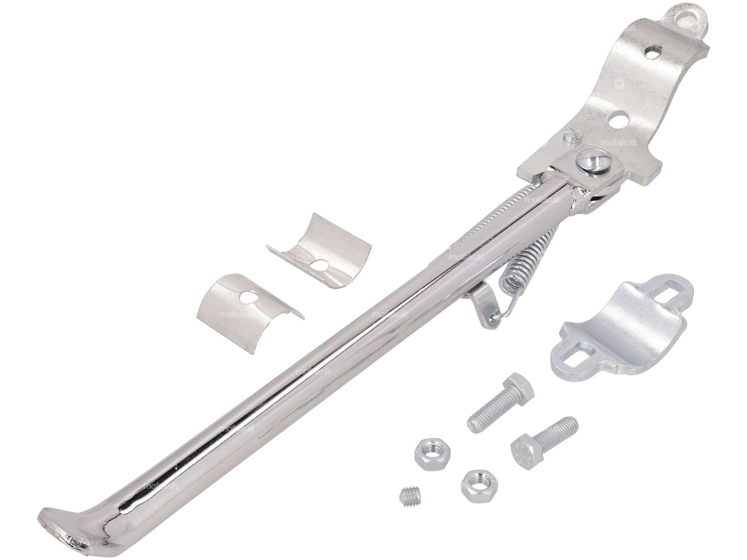 Béquille latérale gauche fixation ronde 30 cm chrome Carousel Image 1