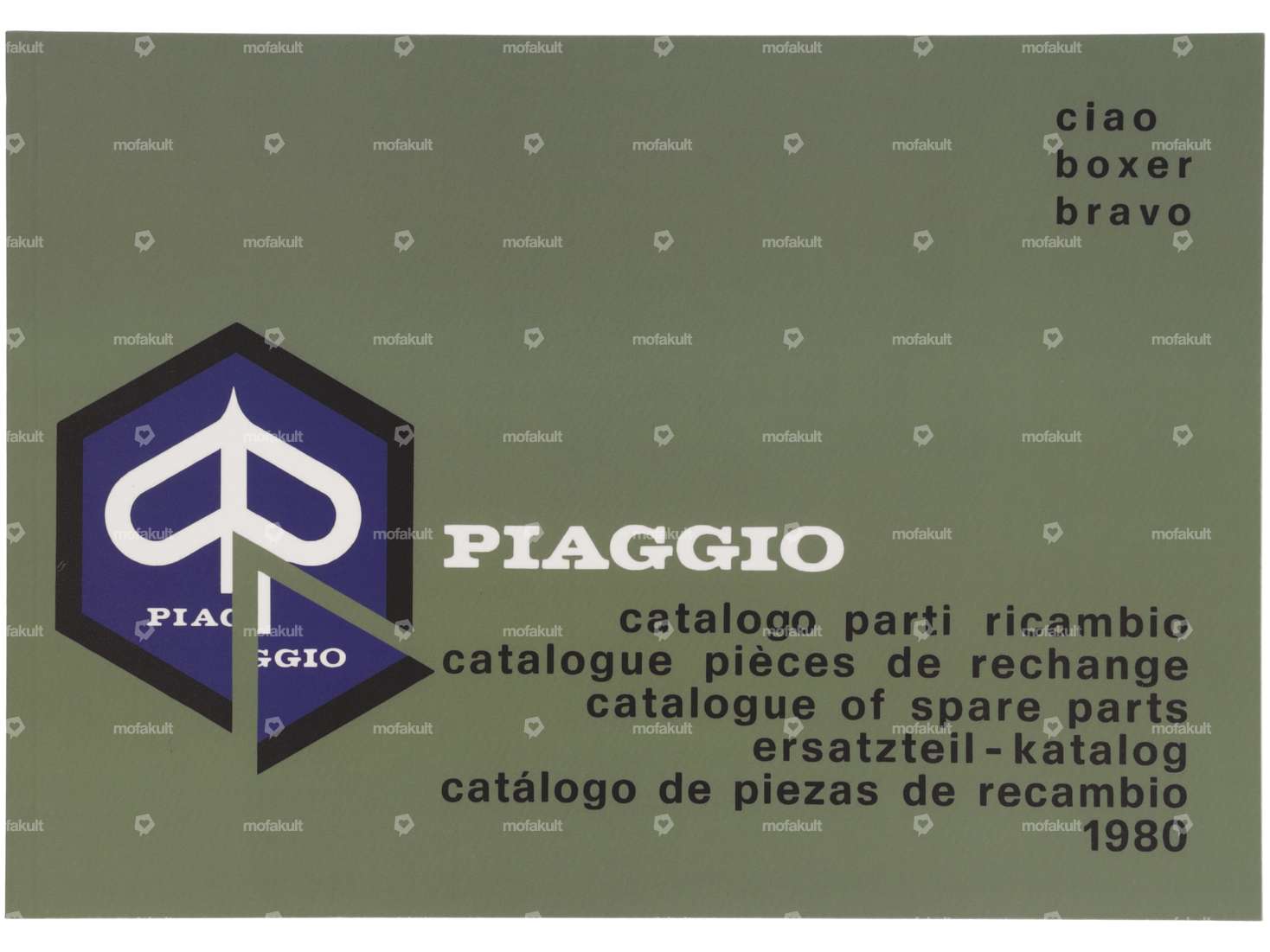 Catalogue de pièces détachées 1980 | Piaggio Ciao, Boxer, Bravo Carousel Image 1