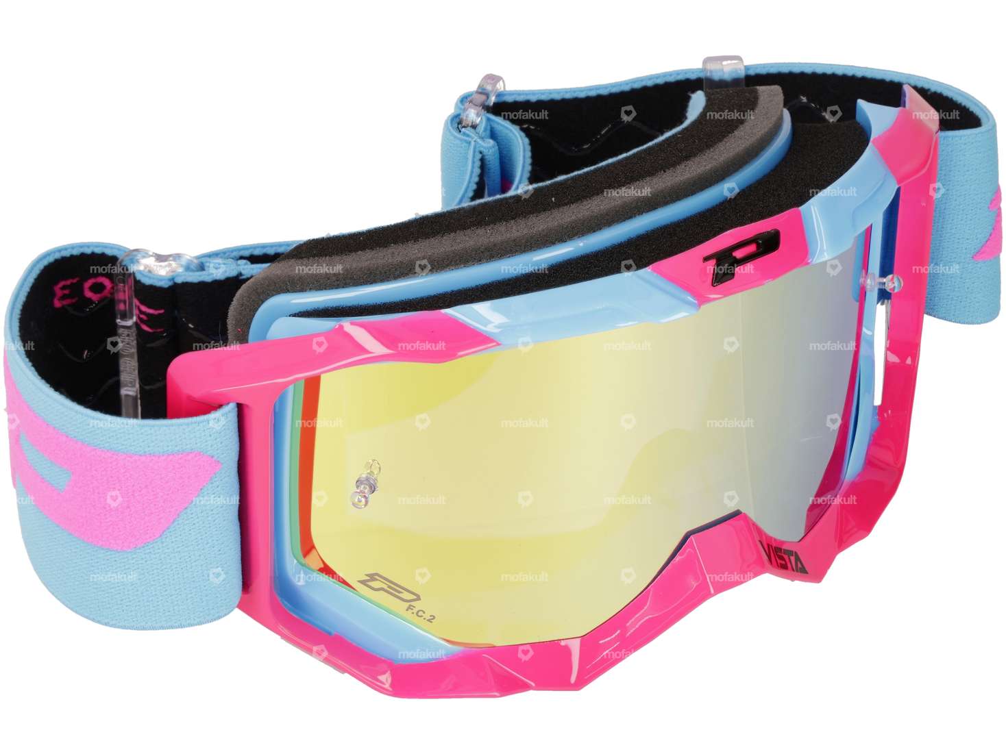 Lunettes ProGrip 3303 Vista rose / bleu clair miroité Carousel Image 1