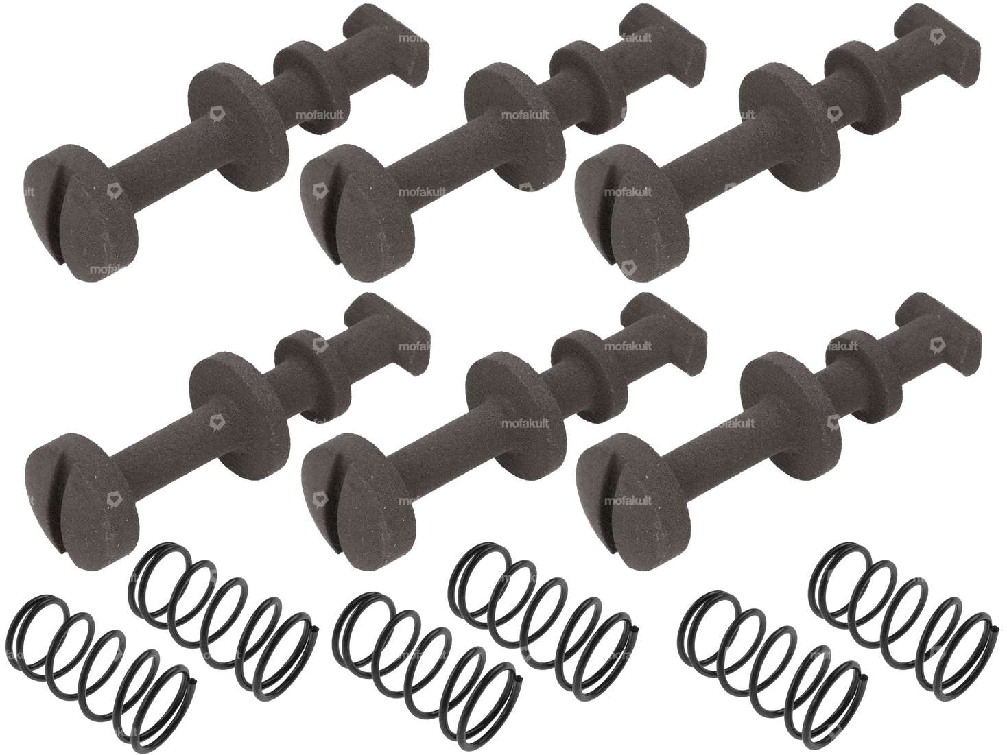 GPO Kit de vis de protection latérale gris foncé incl. ressorts | Piaggio Boxer Carousel Image 1