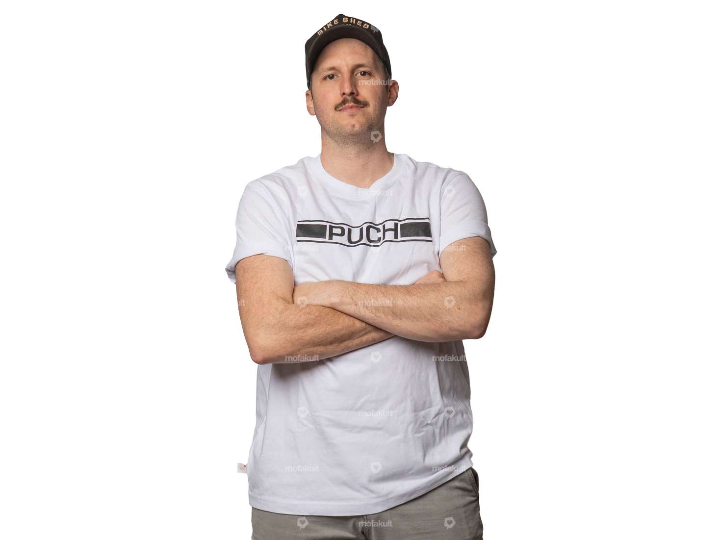 T-shirt mk-Merch "PUCH" blanc Carousel Image 3