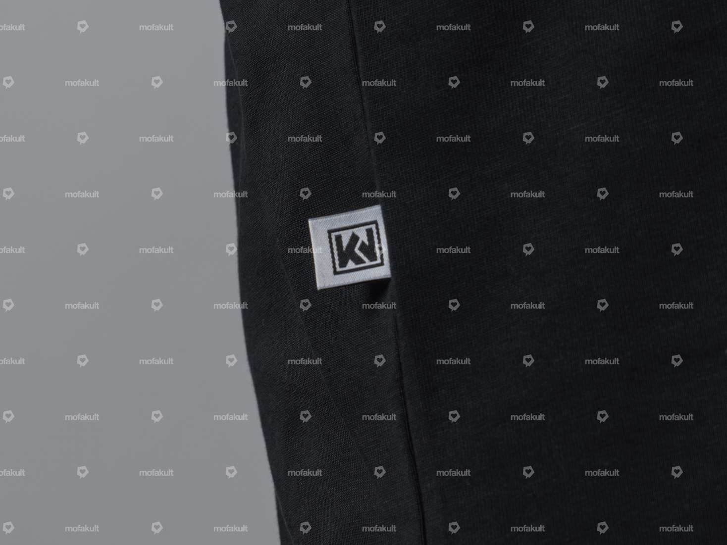 KULTWEAR T-shirt "Crew" noir / blanc Carousel Image 7