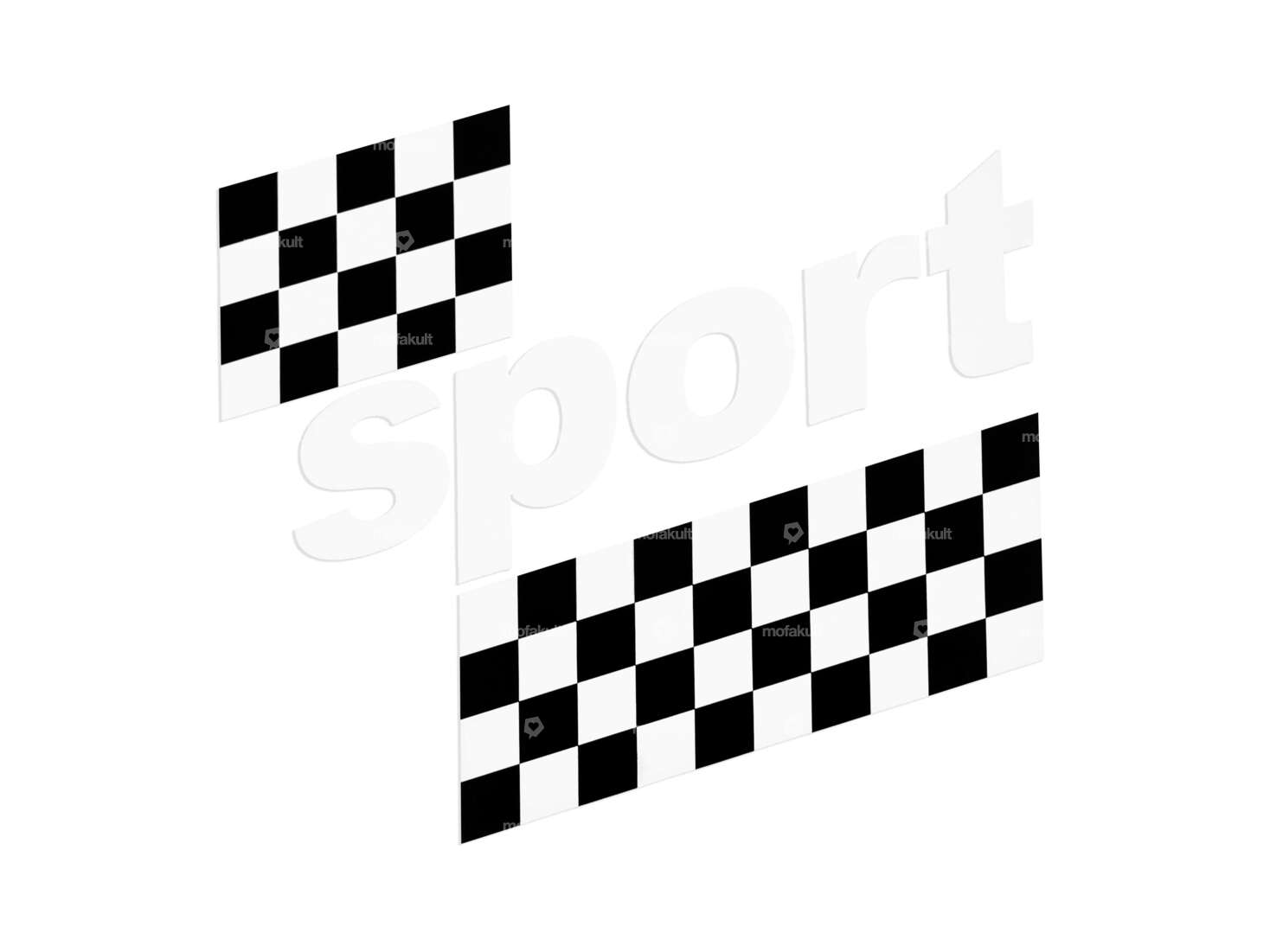 Autocollant réservoir "sport" blanc 97 x 87 film plastique | Puch X30 NS Carousel Image 1