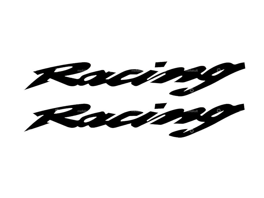 Paire d'autocollants Racing noirs Carousel Image 1