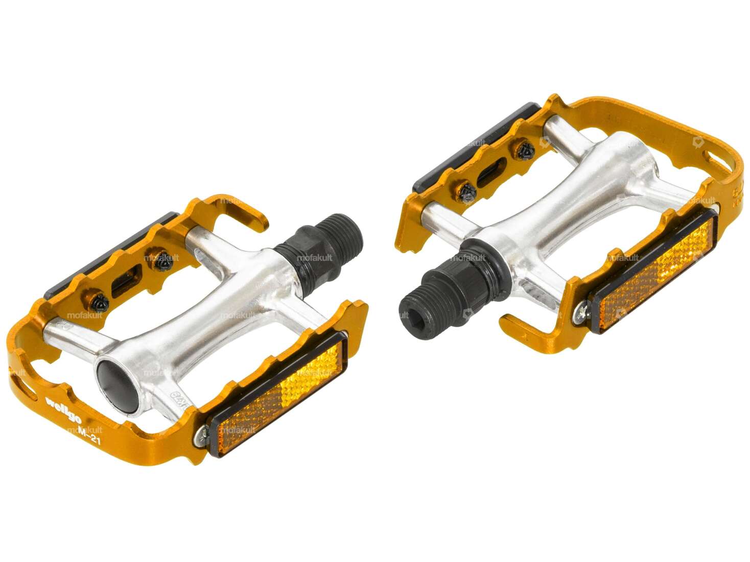 GPO Pédales de cross en aluminium anodisé or Carousel Image 1