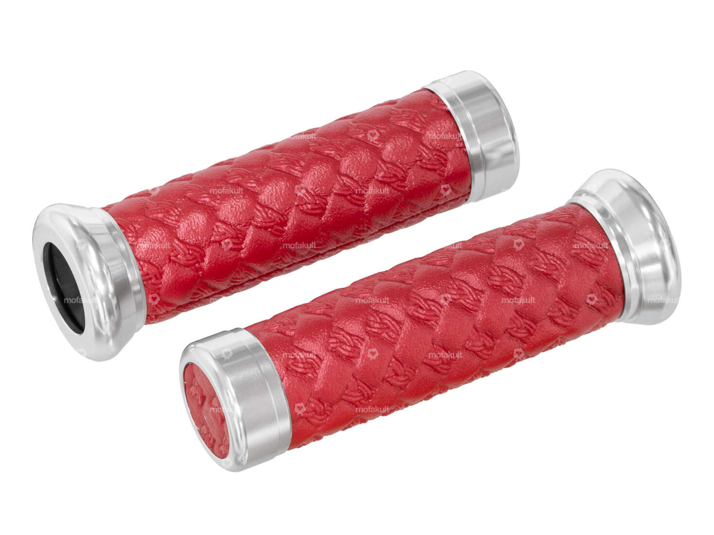 GPO Poignées cuir alu automatique shiny red Carousel Image 1