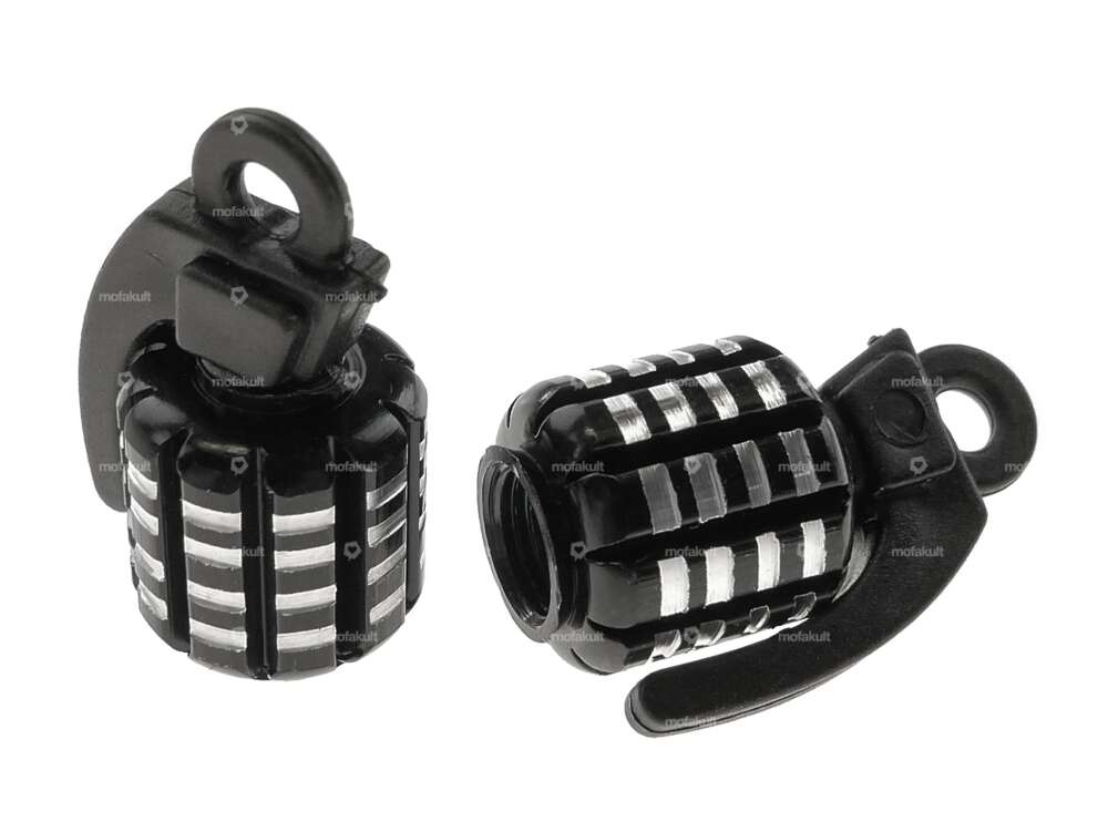 Bouchons de valve Grenade à main noir Carousel Image 1