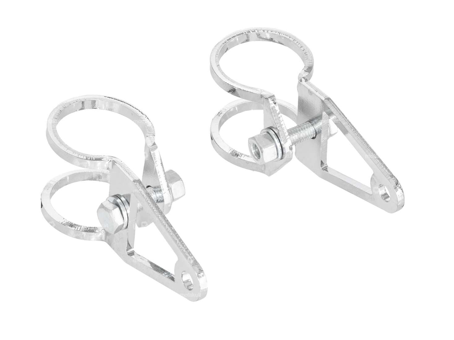 EBR Supports de lampe Ø 28 mm court simple chrome Carousel Image 1