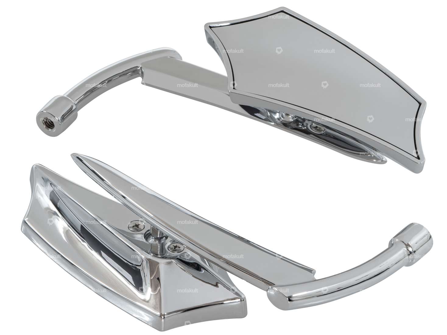 Set Spiegel «Future» links & rechts Chrom Carousel Image 3