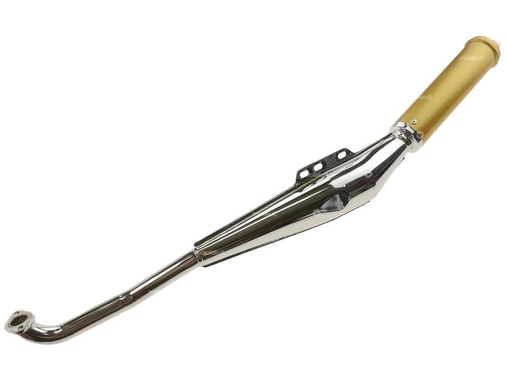 Biturbo Auspuff Chrom / gold | Puch Carousel Image 1