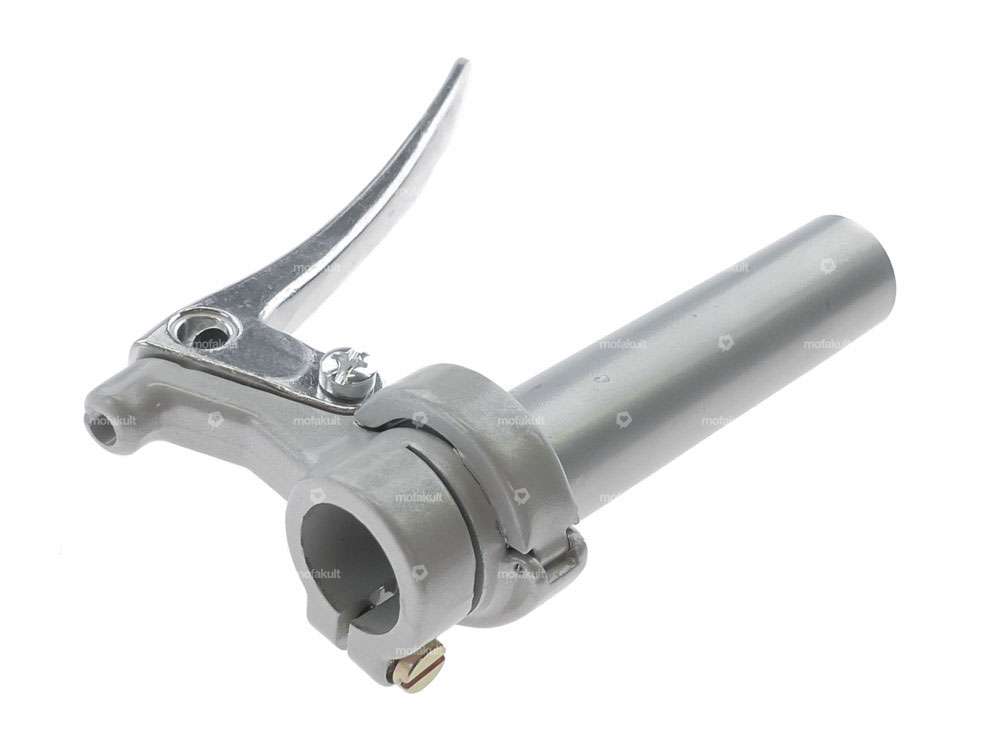 Poignée de gaz Oldschool en fonte, pointue, argentée Carousel Image 2