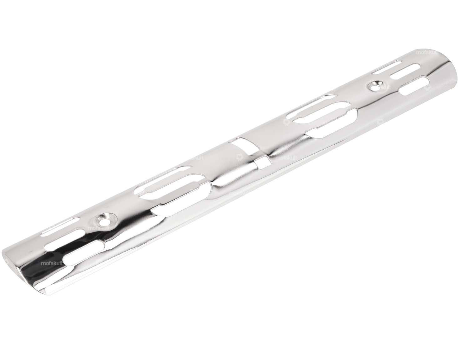 Exhaust heat plate "SIS" chrome Carousel Image 2