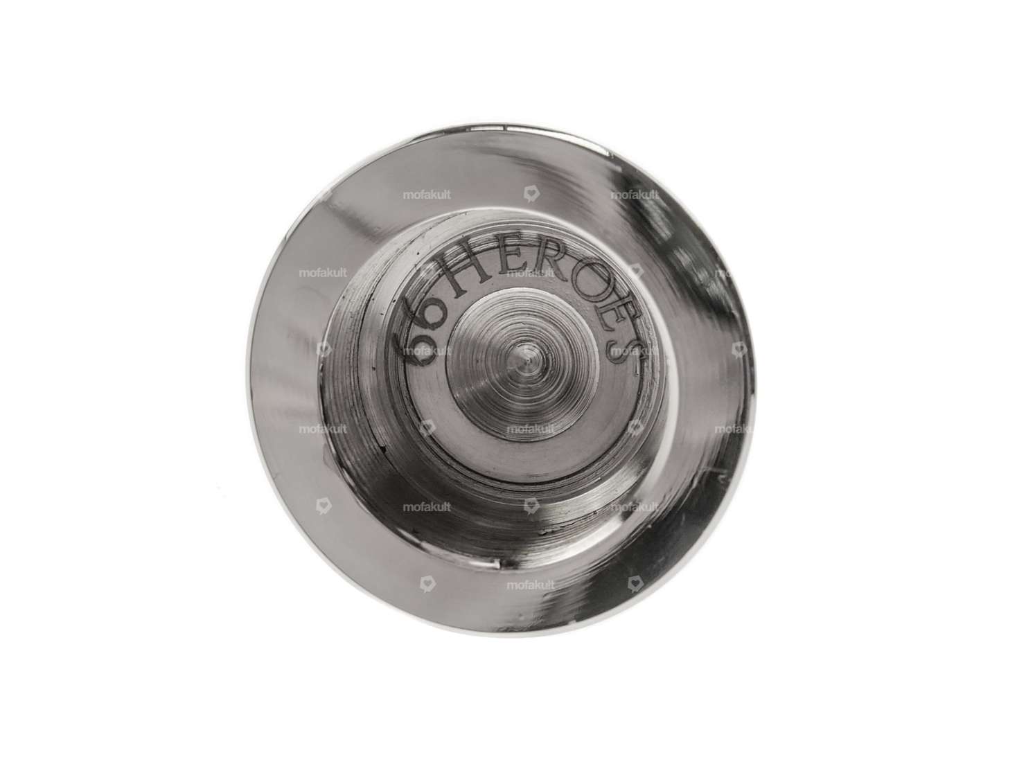 66HEROES Écrou de pivot de fourche M26x1 fermé pointu Plaque de fourche Chrome Carousel Image 3