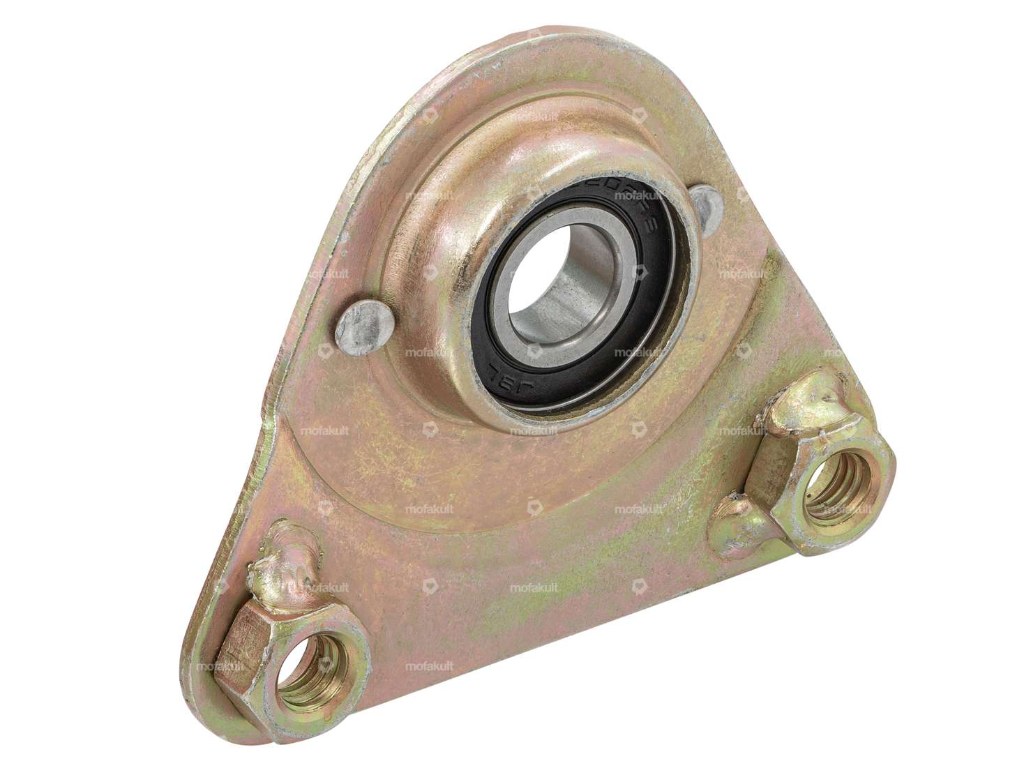 Plaque de palier triangulaire galvanisée jaune | Piaggio Ciao, SI, Bravo, Grillo Carousel Image 1