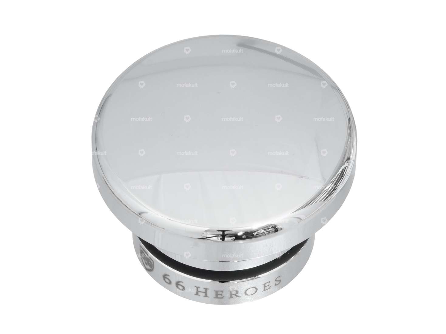 66HEROES Bouchon de réservoir rond chromé | Zündapp Belmondo Carousel Image 1