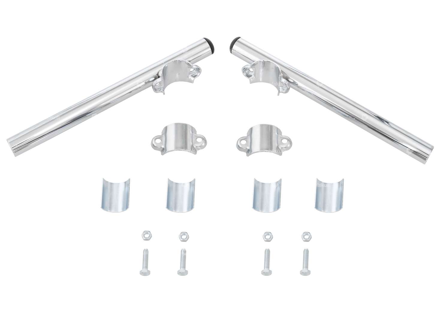 Guidon muet 25 cm chromé (talon de fourche 32 - 35 mm) Carousel Image 1