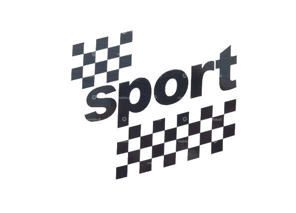 Aufkleber Tank «sport» schwarz 97 x 87 Folienplot | Puch X30 NS Carousel Image 1