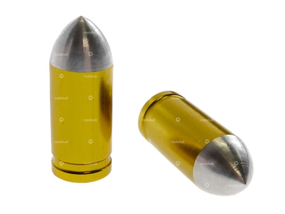 Valve caps cartridge aluminum gold / silver Carousel Image 1