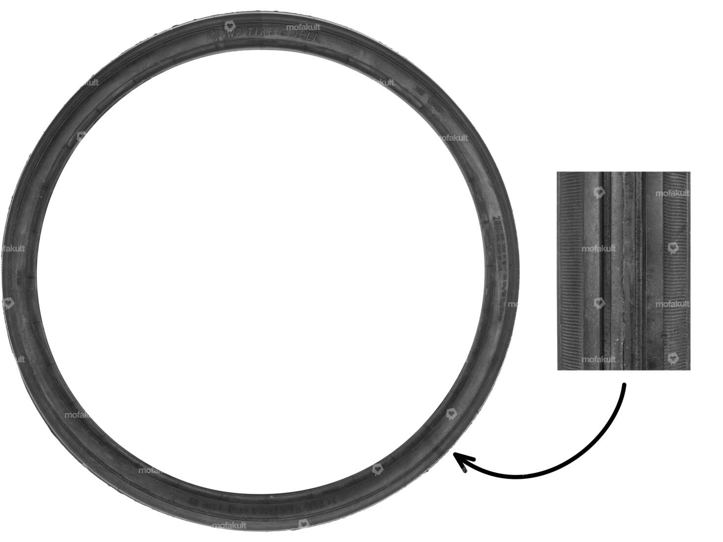Deli Tire 1.5 x 20" Reifen Reibrollenprofil | Solex Carousel Image 1