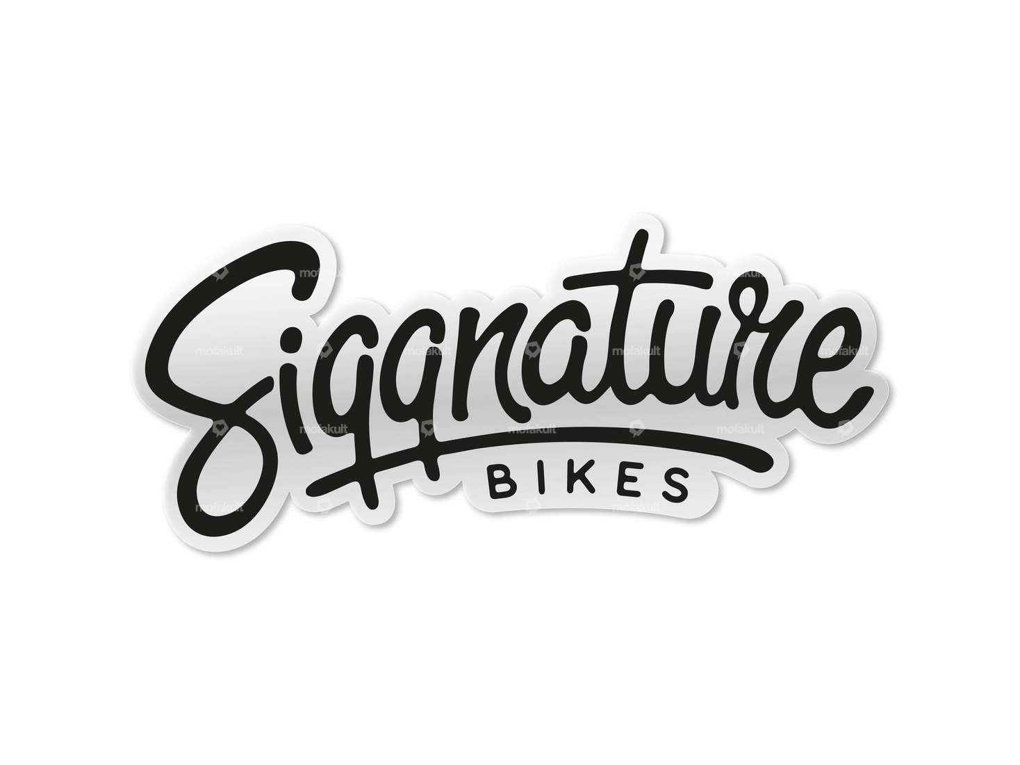 Siggnature Aufkleber «Siggnature Bikes» 120 x 50 mm transparent schwarz Carousel Image 1