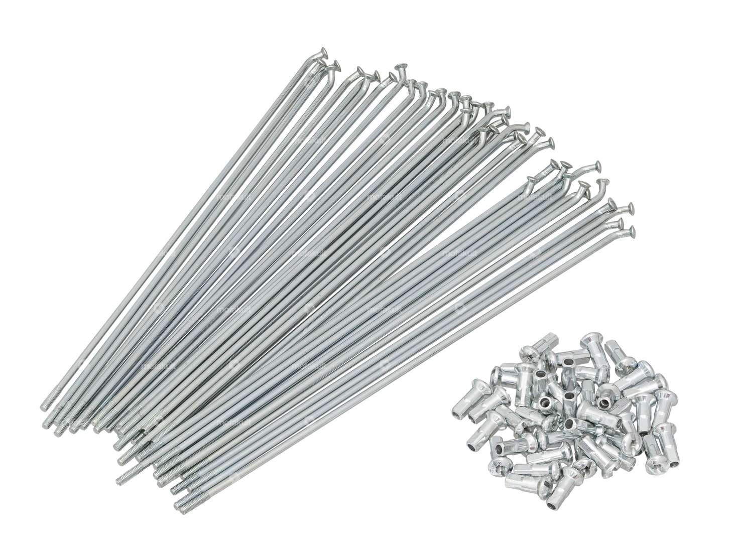 17" Speichen-Set inkl. Nippel (2.6 x 207 / 135°) Stahl verzinkt Carousel Image 1