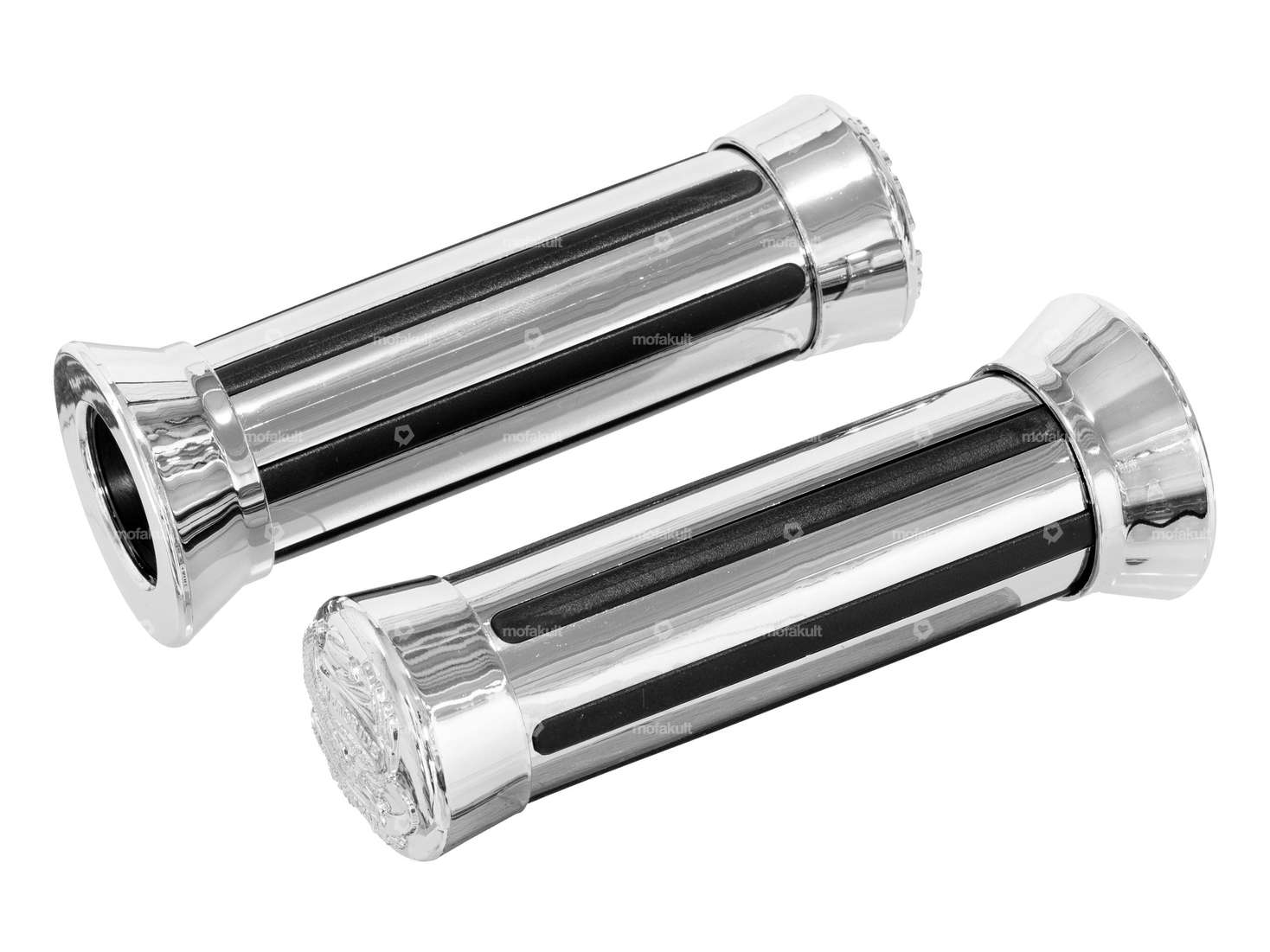 Poignées Barrettes chromées / noires Carousel Image 1