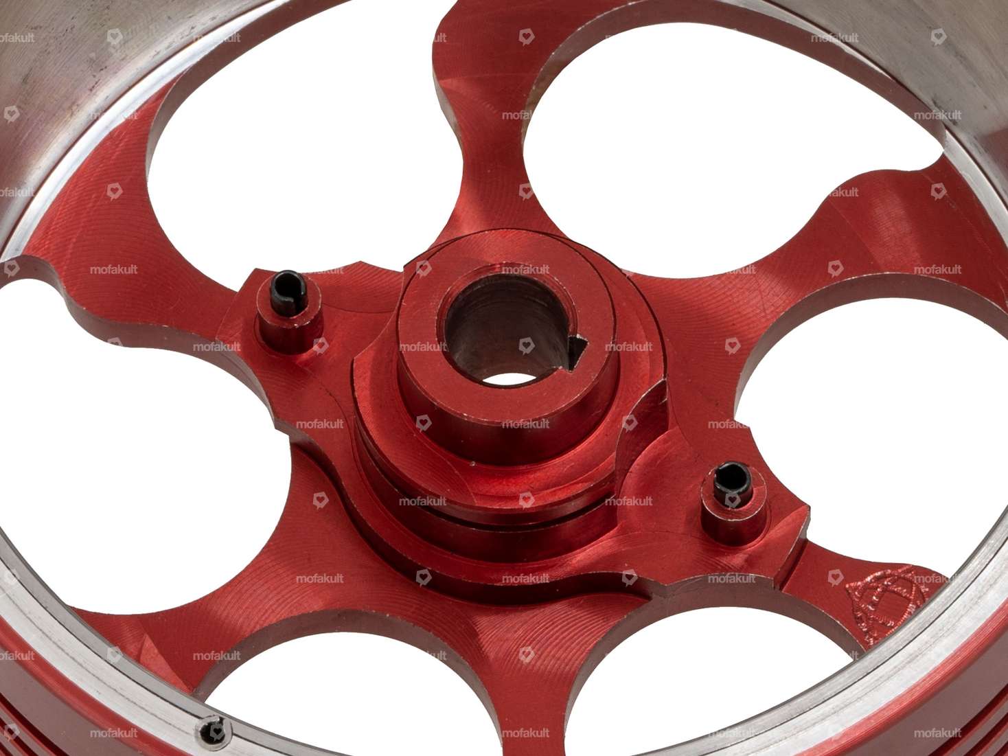 Cloche d'embrayage convertisseur Vario CNC alu rouge | Piaggio Ciao, SI, Bravo, Boxer Carousel Image 3