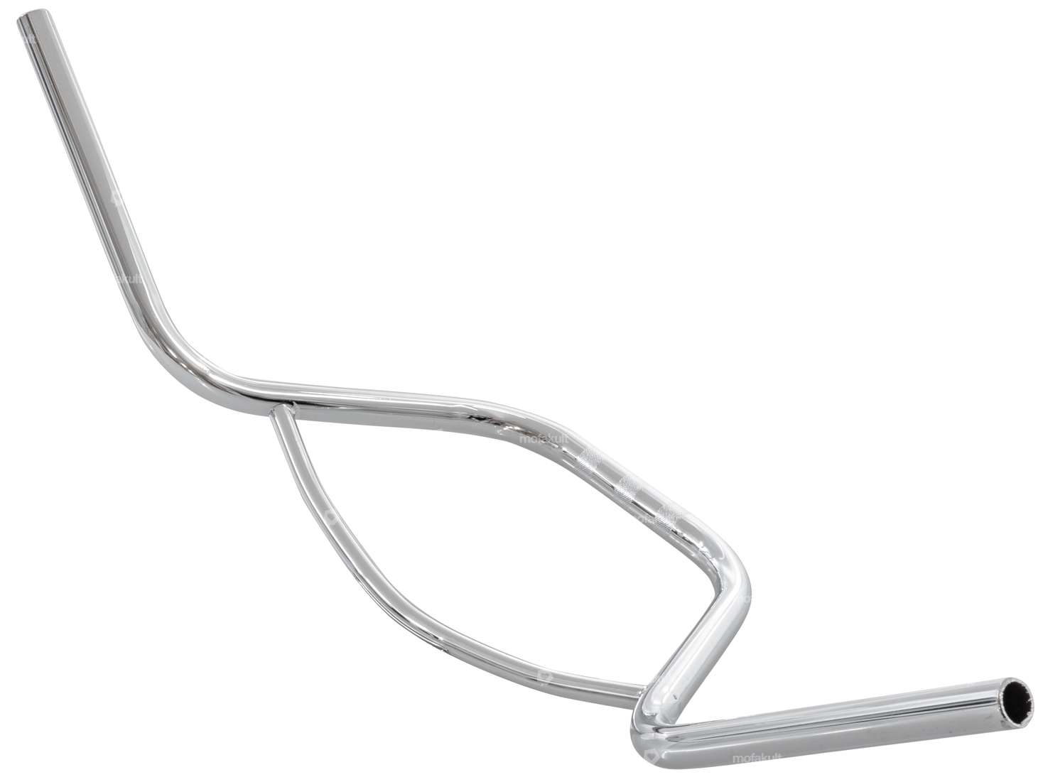 Handlebar fork plate 22 cm curved with chrome strut Carousel Image 2