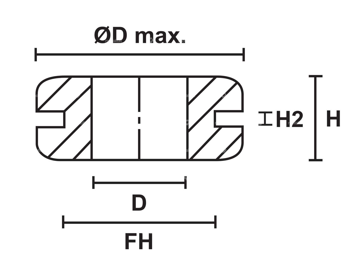 Kabeldurchführungstülle Ø 4.7 / 9.5 mm PVC-weich Carousel Image 2