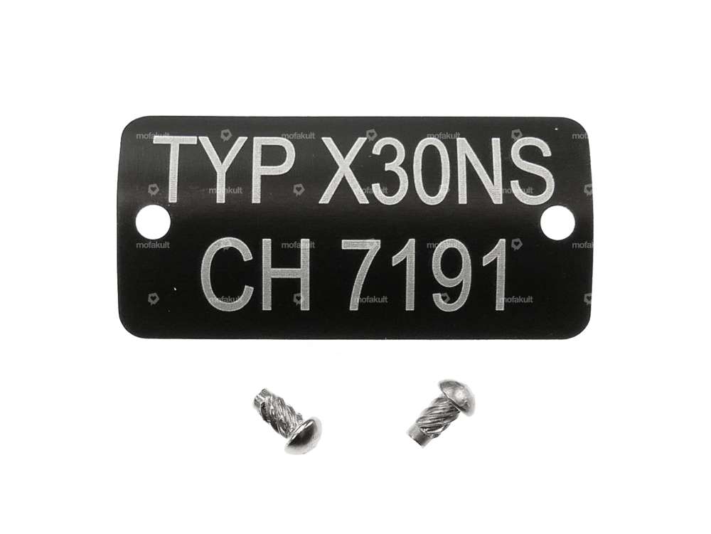 swiing® revival Typenschild TYP X30 NS CH7191 | Puch Carousel Image 1