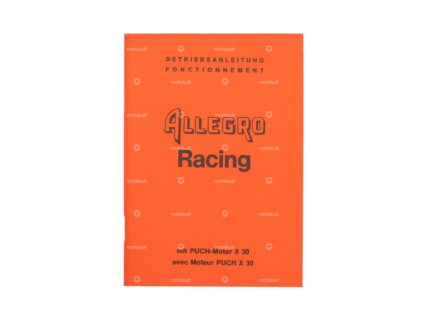 Manuel d'utilisation | Allegro Racing (moteur Puch X30) Carousel Image 1