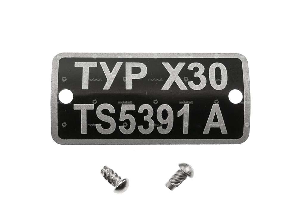 swiing® revival Typenschild TYP X30 TS5391A | Puch Velux Carousel Image 1